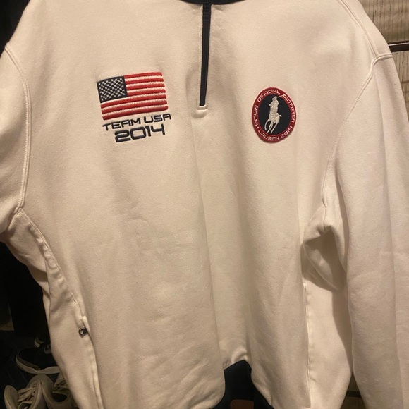 Polo by Ralph Lauren White Zip-Up Sweater